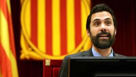 Roger Torrent, en el pleno de este viernes en el Parlament.