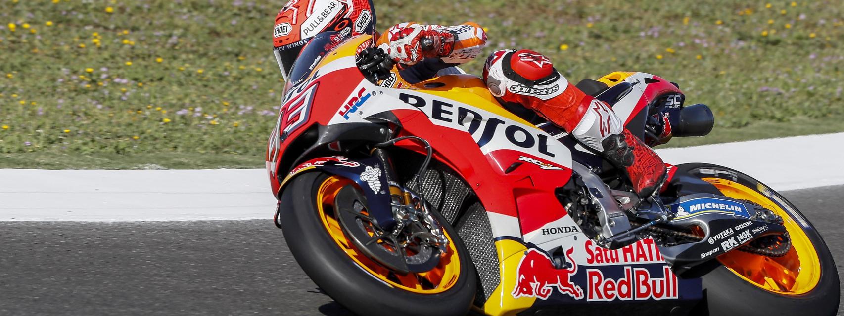 Marc Márquez durante el GP de España en Jerez.
