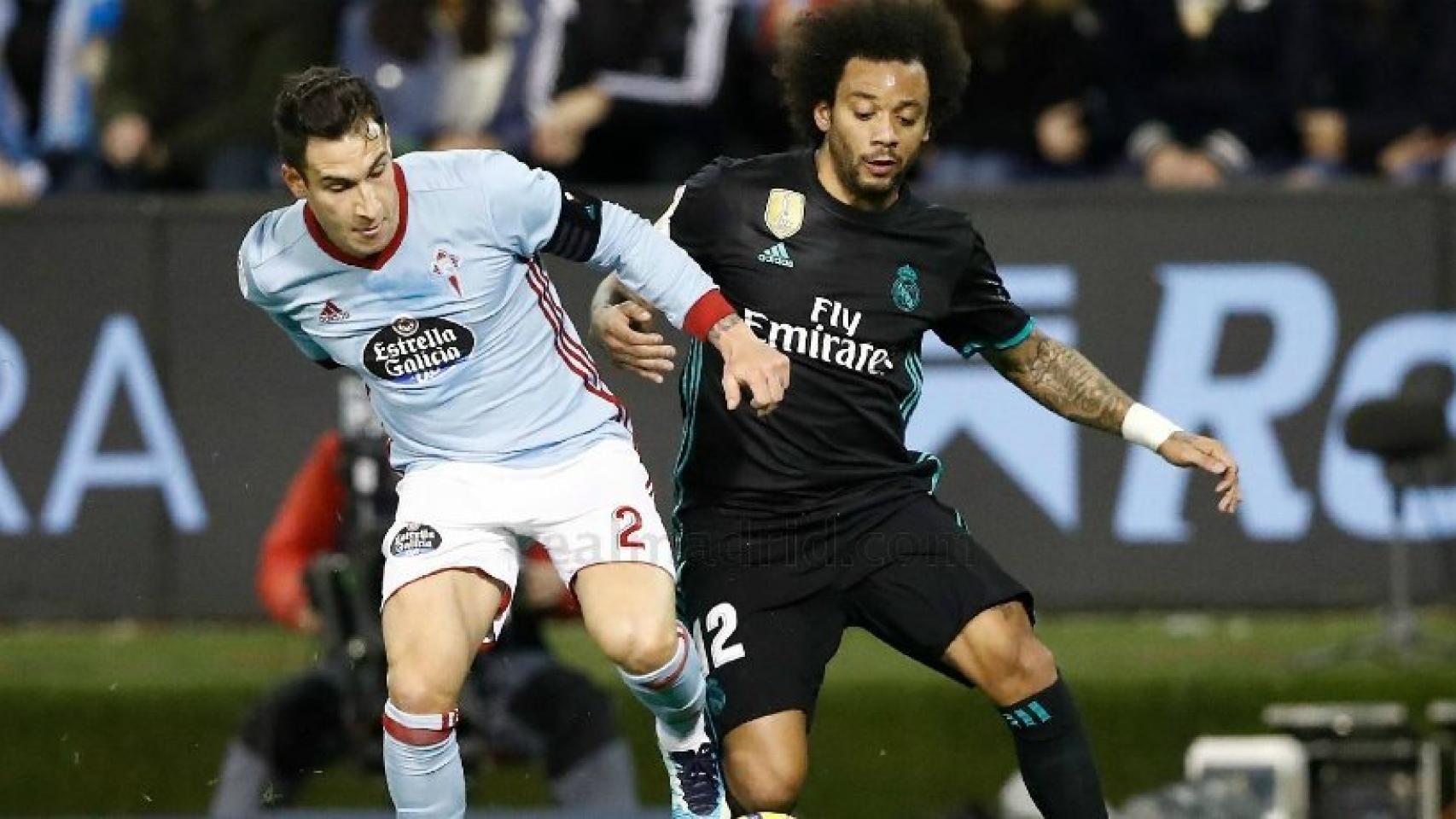 Marcelo, en el Celta-Real Madrid