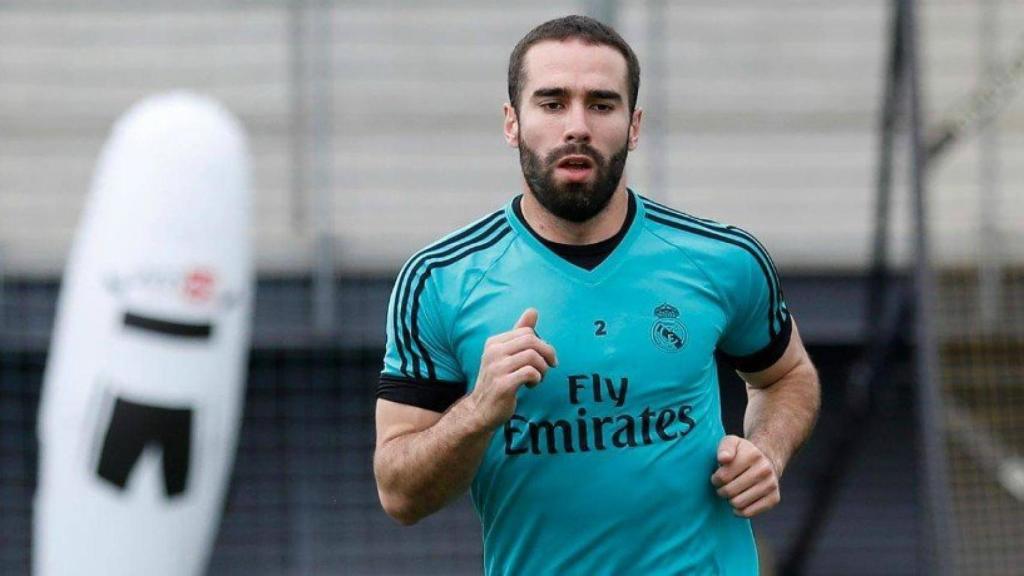 Carvajal se entrena en Valdebebas