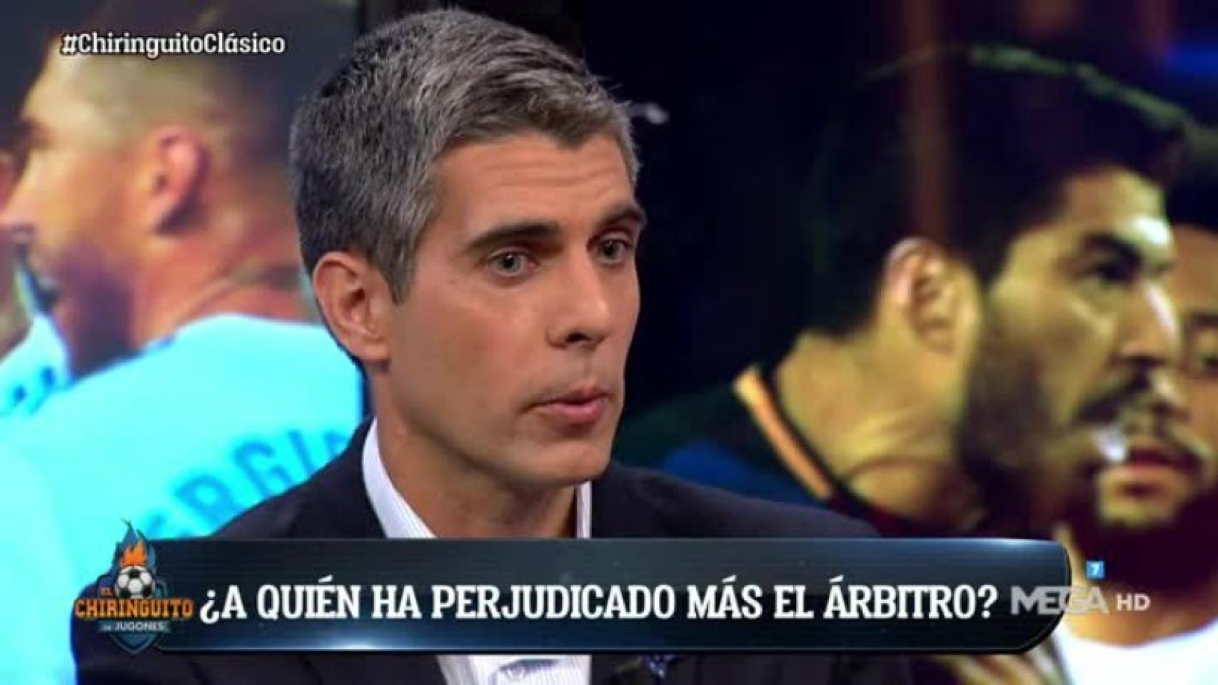 José Luis Sánchez en El Chiringuito. Foto: Twitter (@elchiringuitotv)