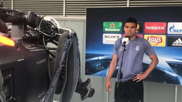 Casemiro en el Open Media Day