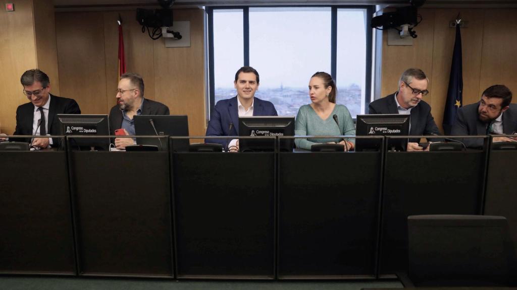 Albert Rivera, este martes en una intervención ante su grupo parlamentario.