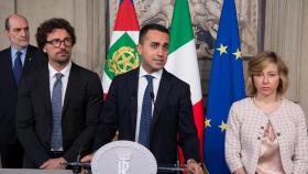 Luigi Di Maio, el líder del Movimiento 5 Estrellas, durante una rueda de prensa esta semana.