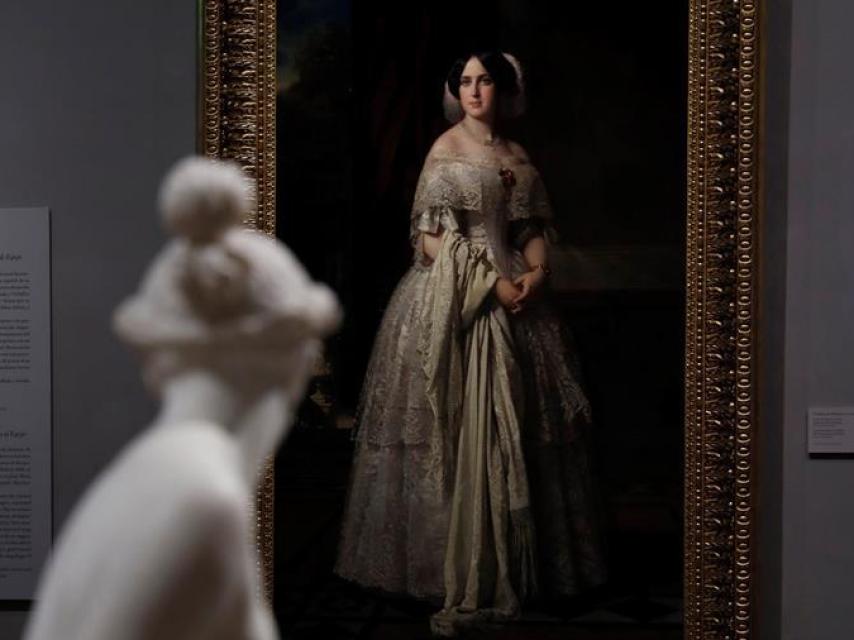 El retrato de Josefa instalado en la sala del Museo del Prado.