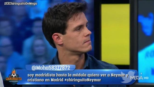 Edu Aguirre en El Chiringuito. Foto: Twitter (@elchiringuitotv)