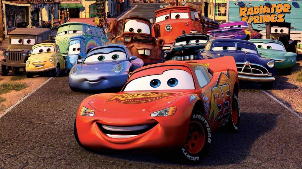 Fotograma de la película Cars, el detonante de la reacción de Alberto.