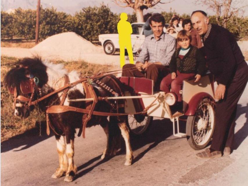 Foto del archivo personal de Miguel Ángel Hernández, con cinco años.