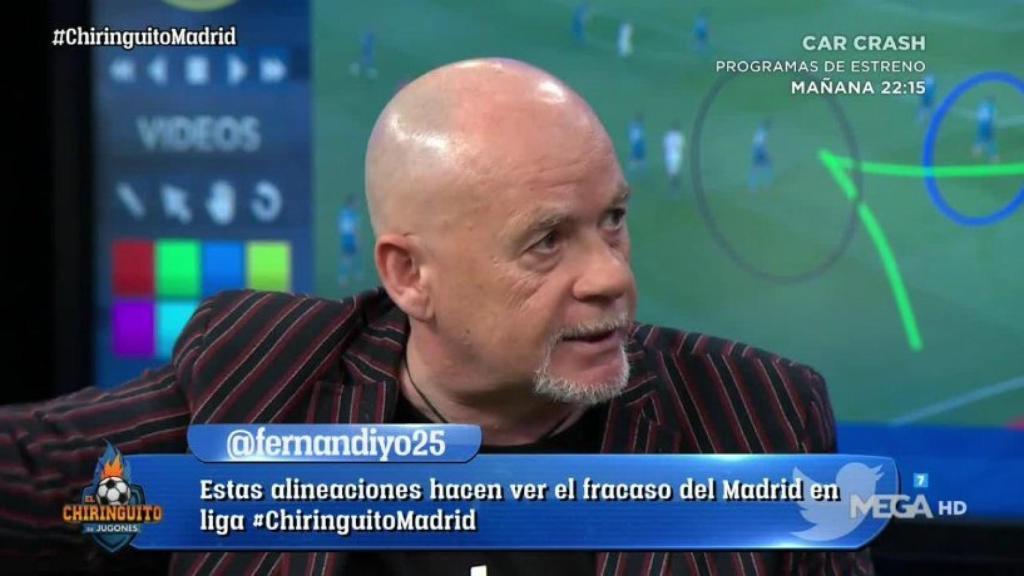 Alfredo Duro en El Chiringuito. Foto: Twitter (@elchiringuitotv)