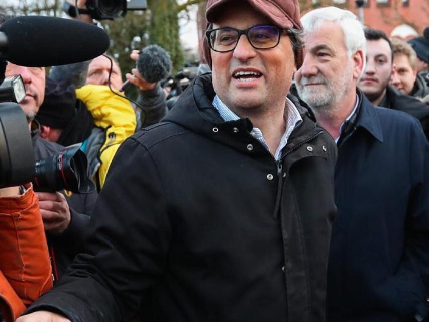 Quim Torra llegando a la cárcel de Neumünster, Alemania, para visitar a Carles Puigdemont.