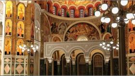 Interior del templo de San Sava, Belgrado. Foto: hramsvetogsave.rs