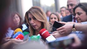 Susana Díaz, esta semana en una comparecencia ante la prensa.