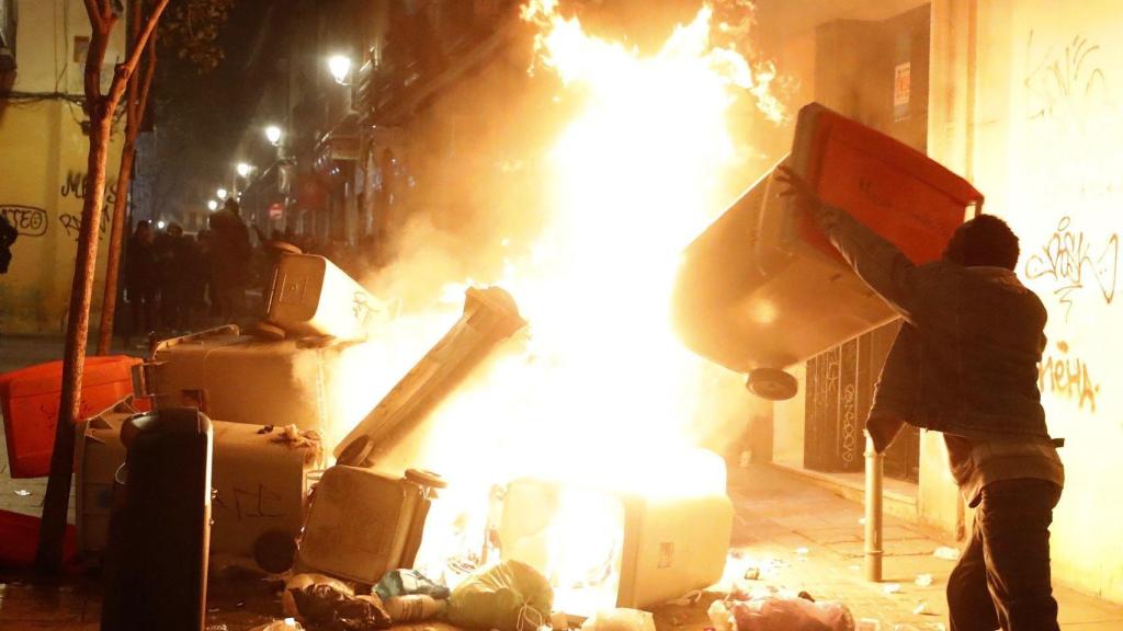 Imagen de los disturbios de Lavapiés.