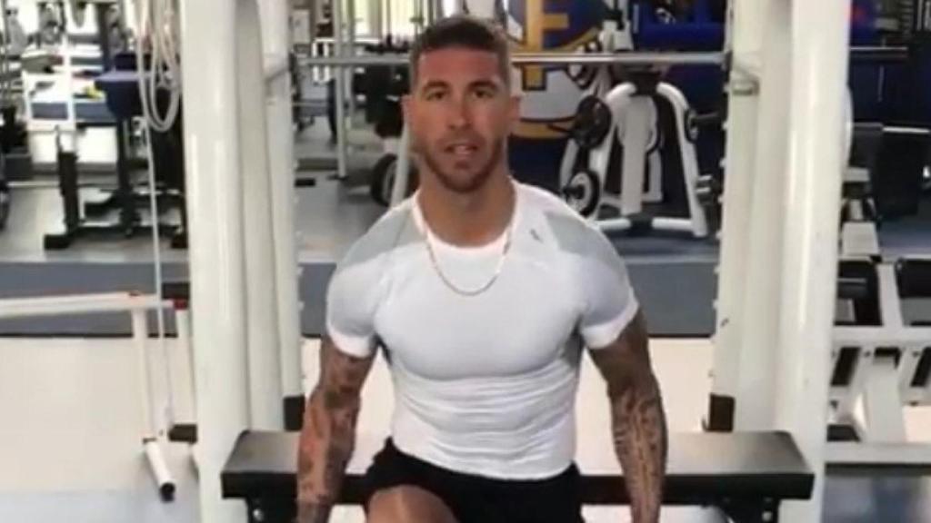 Sergio Ramos entrena