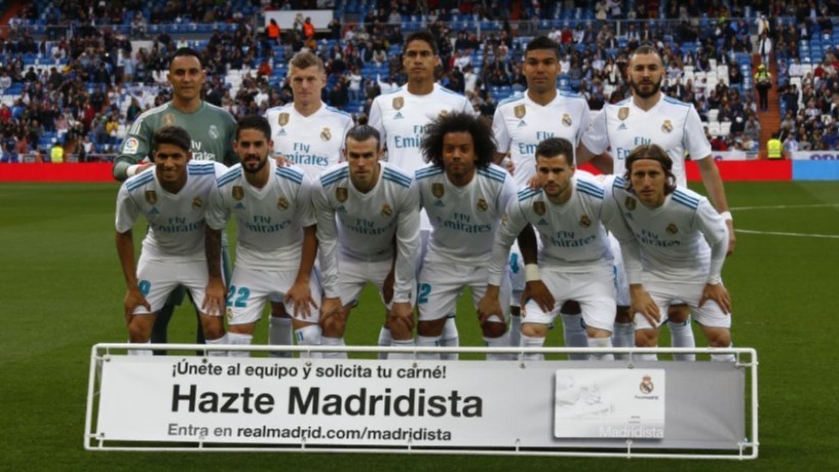 Once del Real Madrid contra el Celta. . Foto: Pedro Rodríguez/El Bernabéu