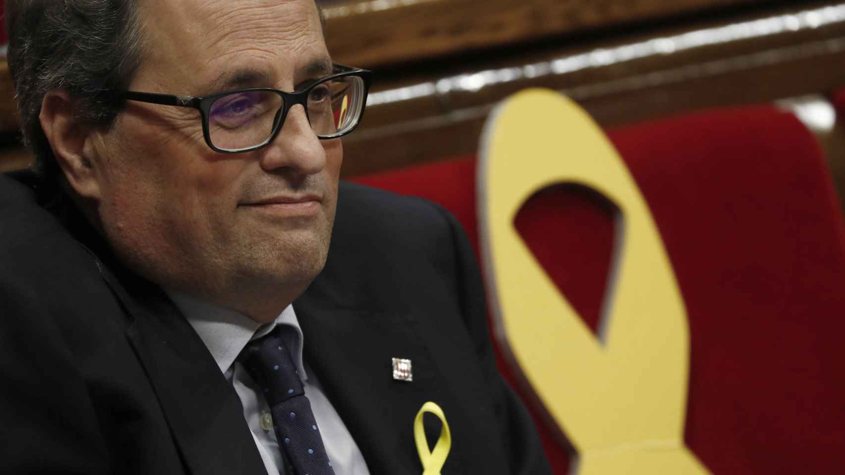 Quim Torra, en el Parlament catalán.
