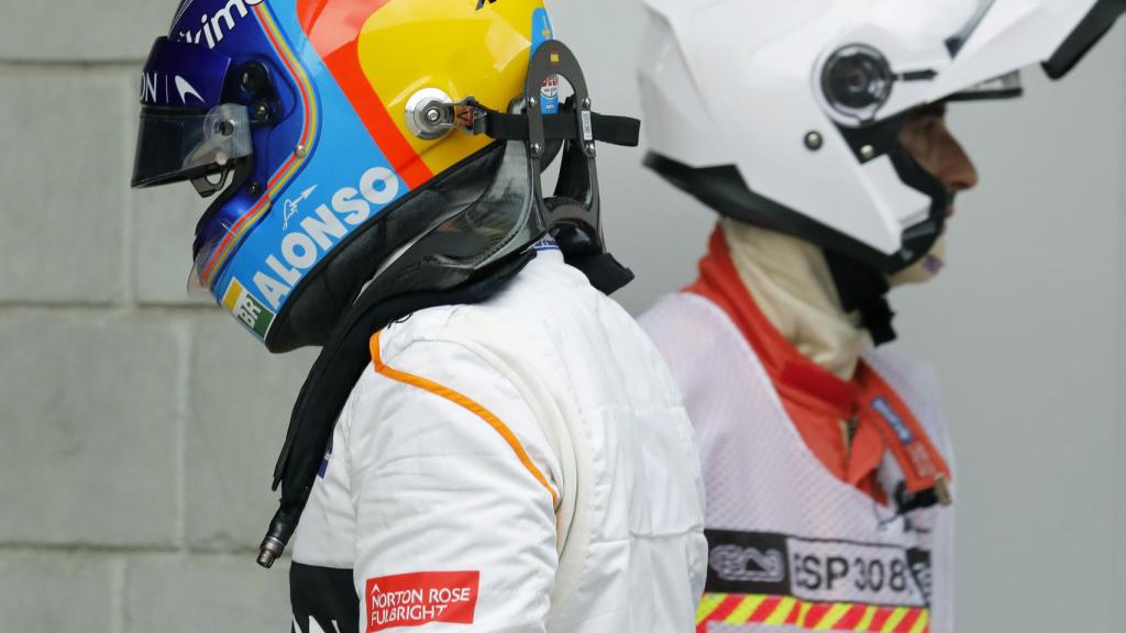 Fernando Alonso, durante el GP de España en Montmeló.