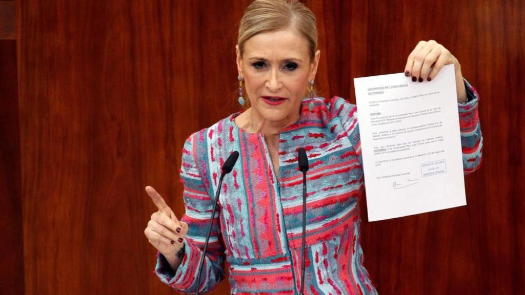 La expresidenta de la Comunidad de Madrid, Cristina Cifuentes