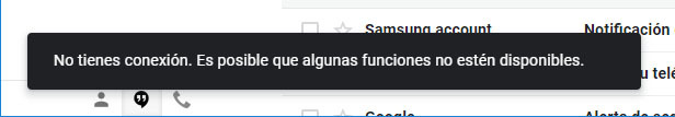 no tienes conexion nuevo gmail modo offline