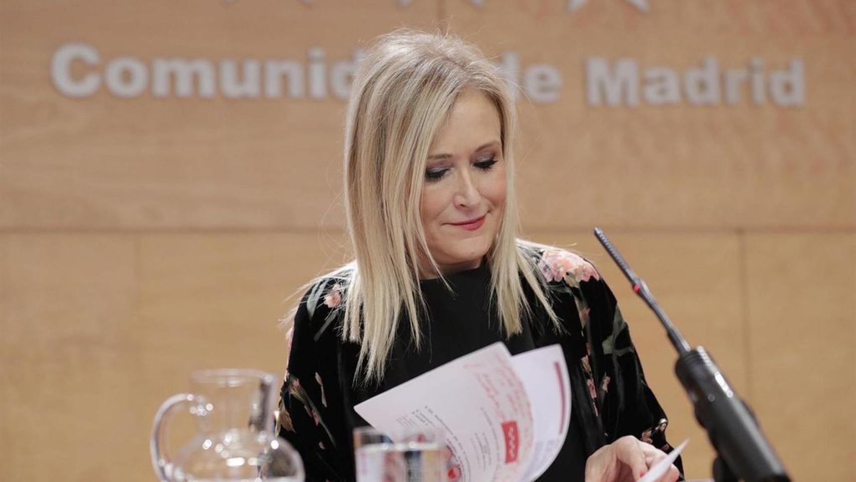 La expresidenta de la Comunidad de Madrid, Cristina Cifuentes