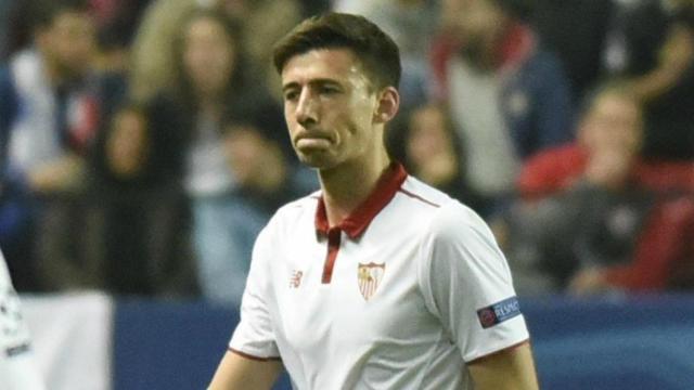 Lenglet con el Sevilla. Foto sevillafc.es