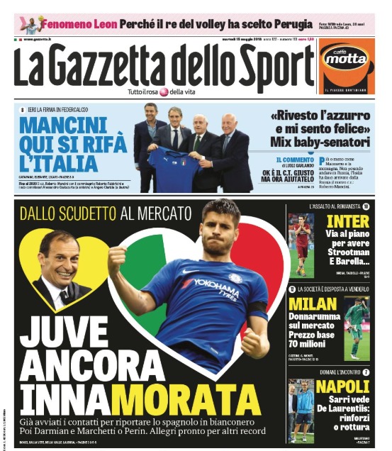 Portada de La Gazzetta dello Sport