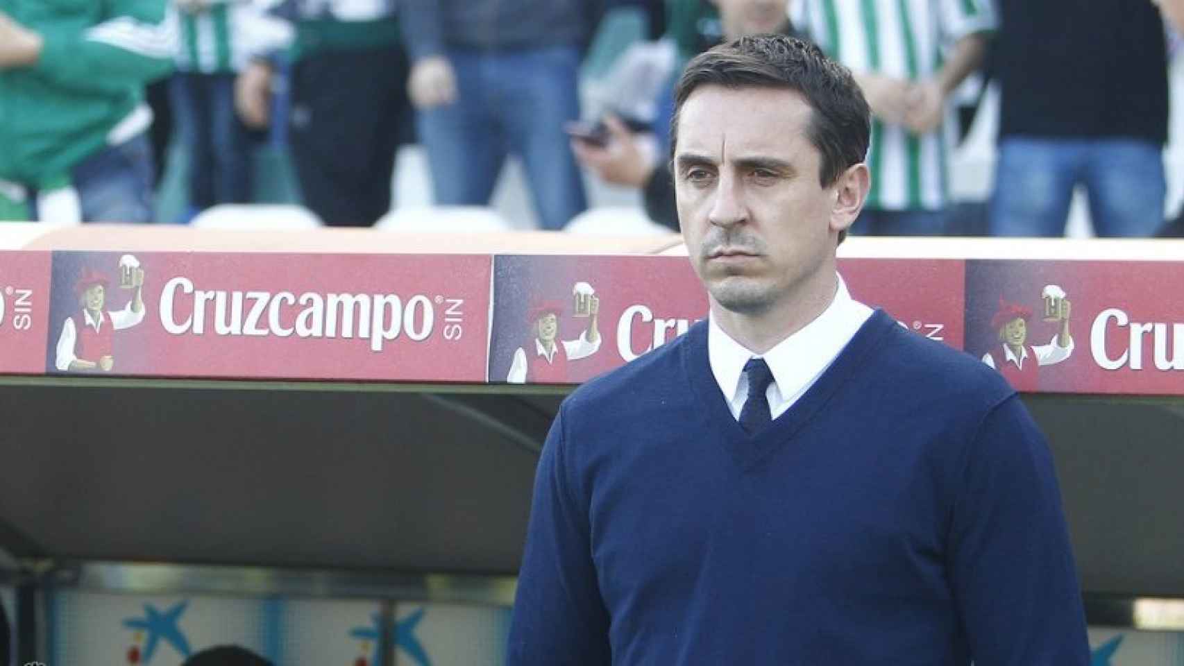 Gary Neville, en su etapa como entrenador del Valencia. Foto: valenciacf.com