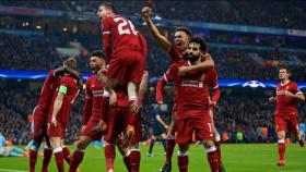 Celebración del Liverpool en el partido contra el City. Foto: liverpoolfc.com