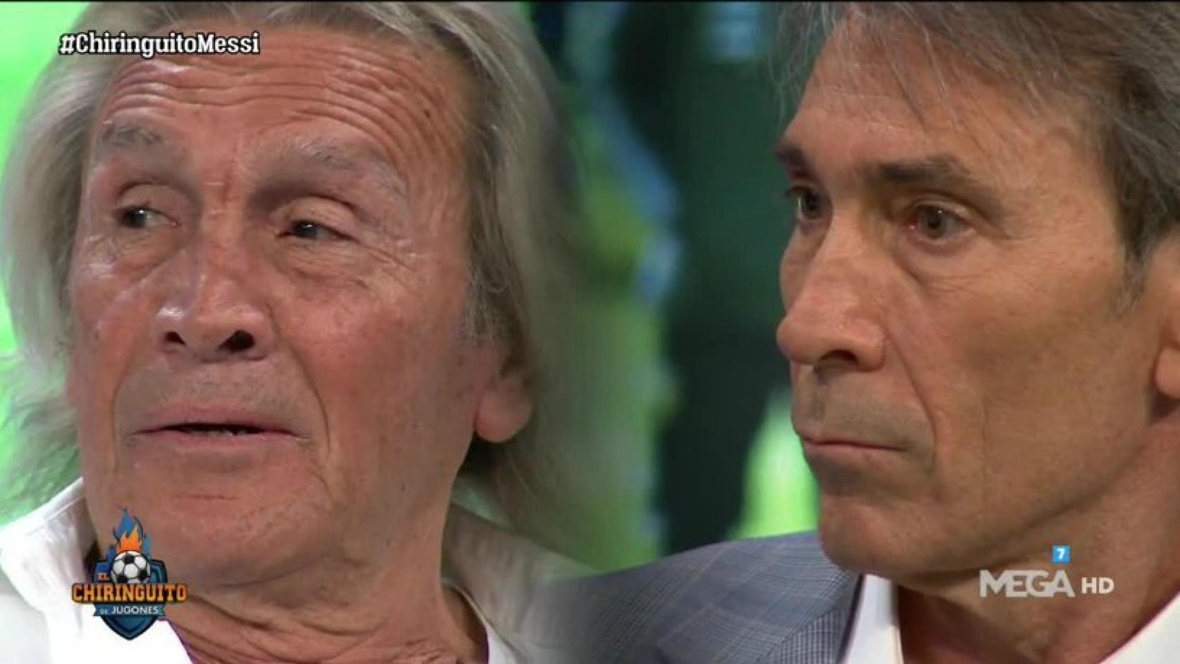 Loco Gatti y Lobo Carrasco en El Chiringuito. Foto: Twitter (@elchiringuitotv)