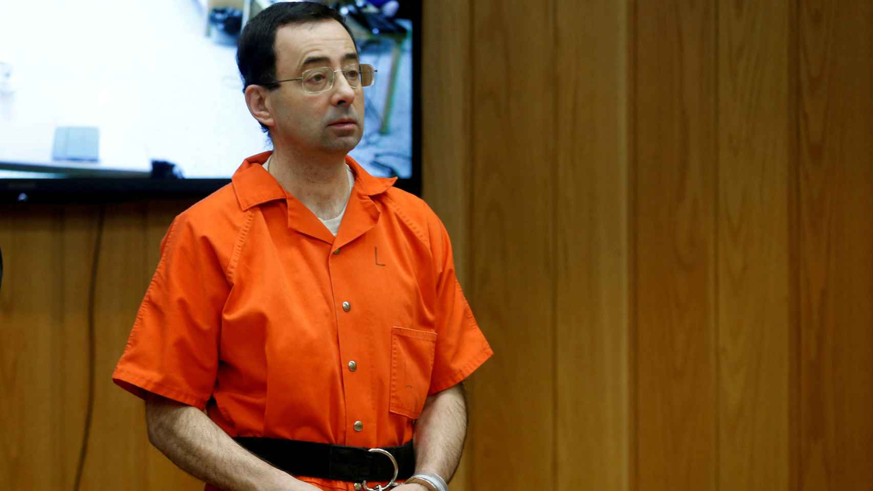 Larry Nassar, exmédico de USA Gymnastics, durante el juicio por abuso sexual