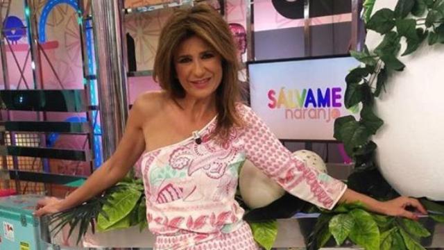 Gema López con el vestido en 'Sálvame'.