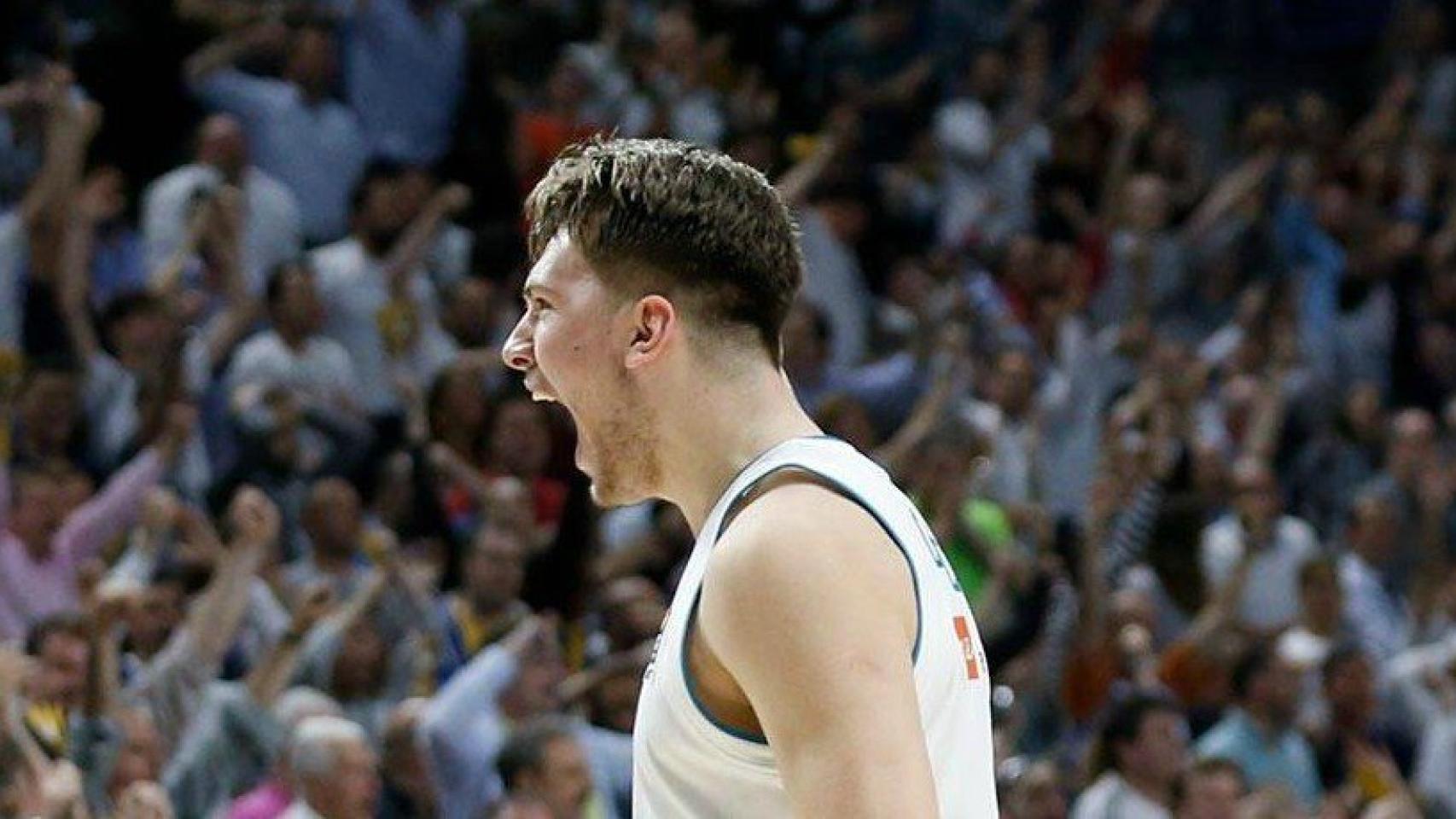 Doncic celebra el pase a la Final Four 2018 de la Euroliga