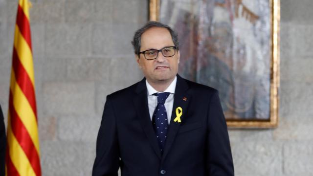 Quim Torra tomando posesión de su cargo como presidente de la Generalitat