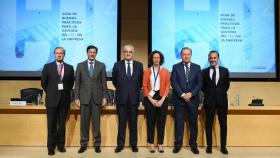 Ángel Galán, Cemex; José Casas, Endesa; José D. Bogás, Endesa, Valvanera Ulargui, Oficina Española Cambio Climático, Ramón Paredes y Juan Alfaro, Club de Excelencia en Sostenibilidad.