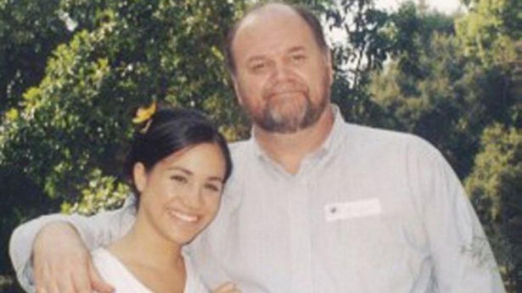 Meghan con su padre, Thomas Markle.