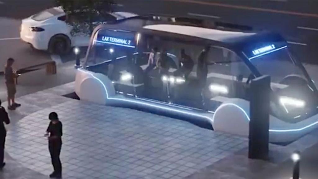 transporte capsula loop the boring company elon musk tesla