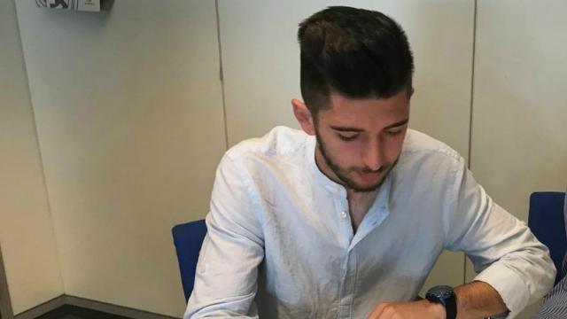 El último fichaje del Real Madrid, Pablo Margallo. Foto: Twitter (@cddiocesano).