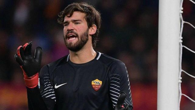 Alisson Becker, portero de la Roma. Foto: Twitter (@OfficialASRoma)