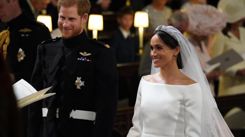 El príncipe Harry y Meghan Markle el día de su boda.