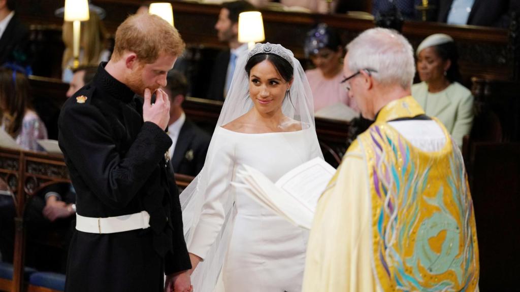 El príncipe Harry y Meghan Markle el día de su boda.