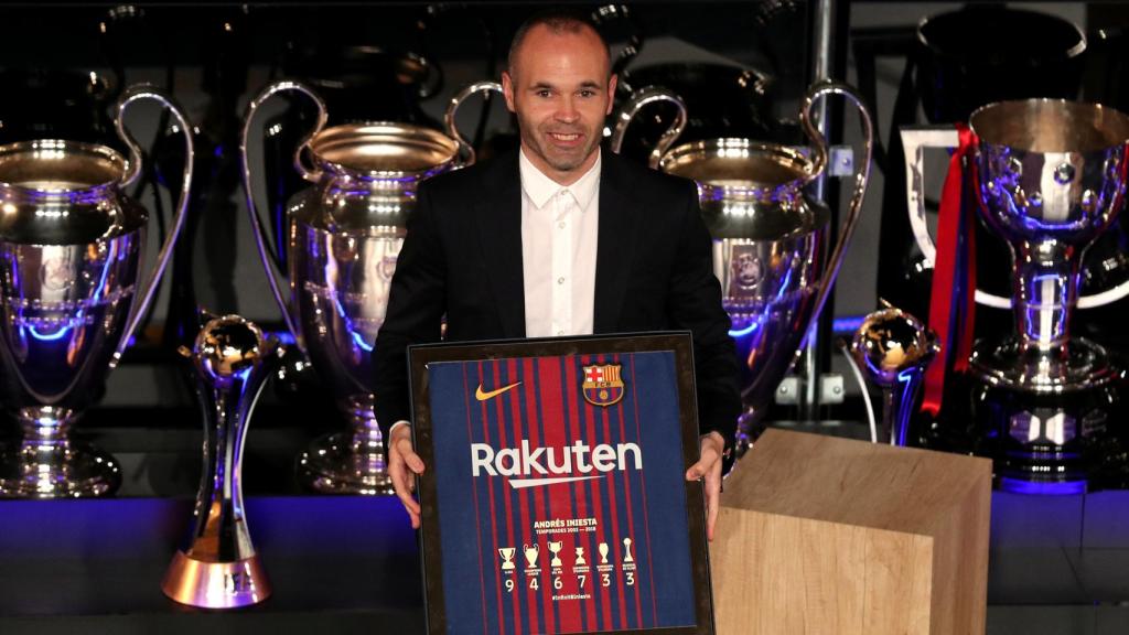 Andrés Iniesta, en su despedida.