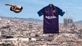 Así quedó al descubierto la nueva equipación del Barça.