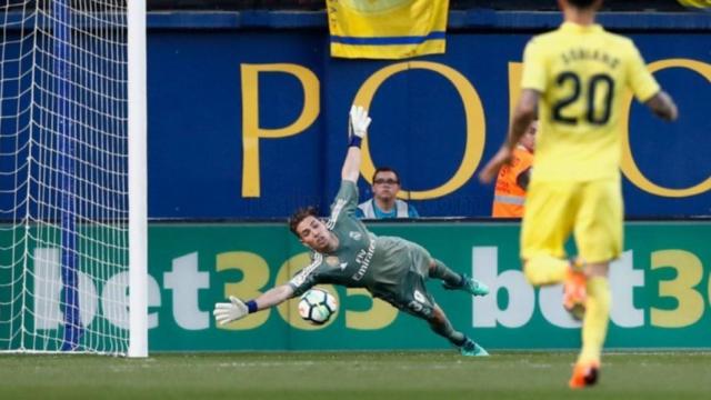 Luca Zidane en el partido contra el Villarreal