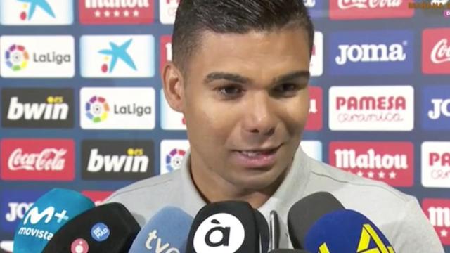 Casemiro, en zona mixta