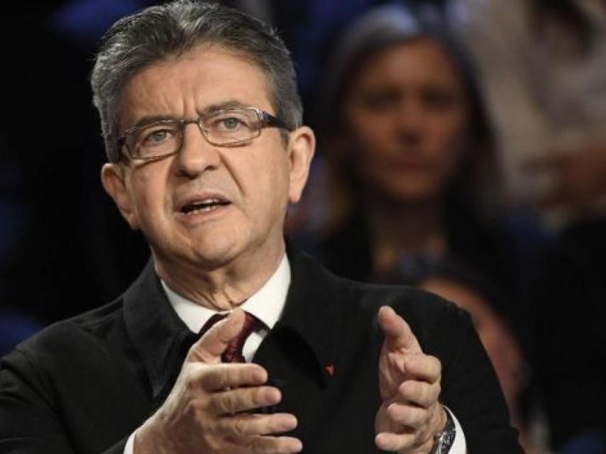 Jean-Luc Mélenchon durante una visita a Badalona.