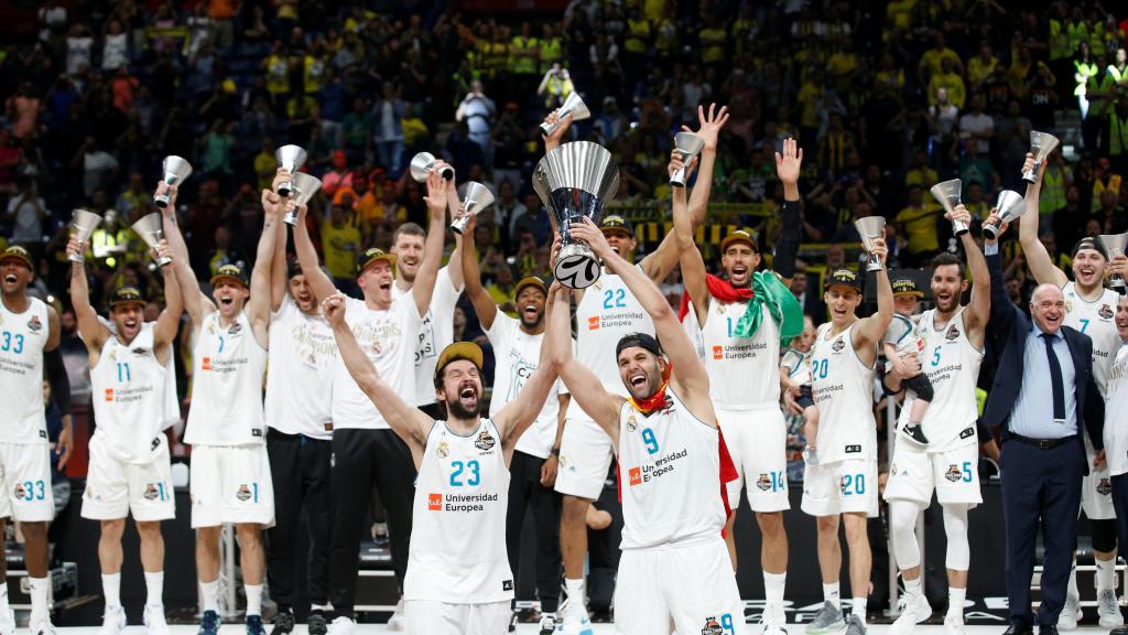 Así levantó la décima Euroliga el Madrid de baloncesto.