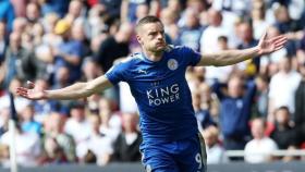 Vardy celebrando un gol con el Leicester. Foto: Twitter (@LFCF).