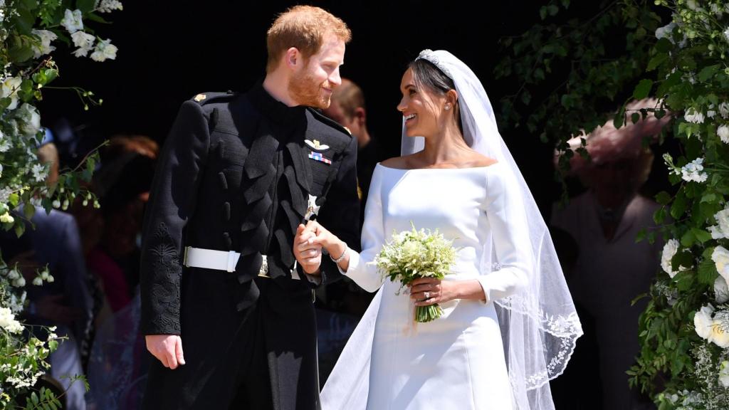 El príncipe Harry y Meghan Markle el día de su boda.