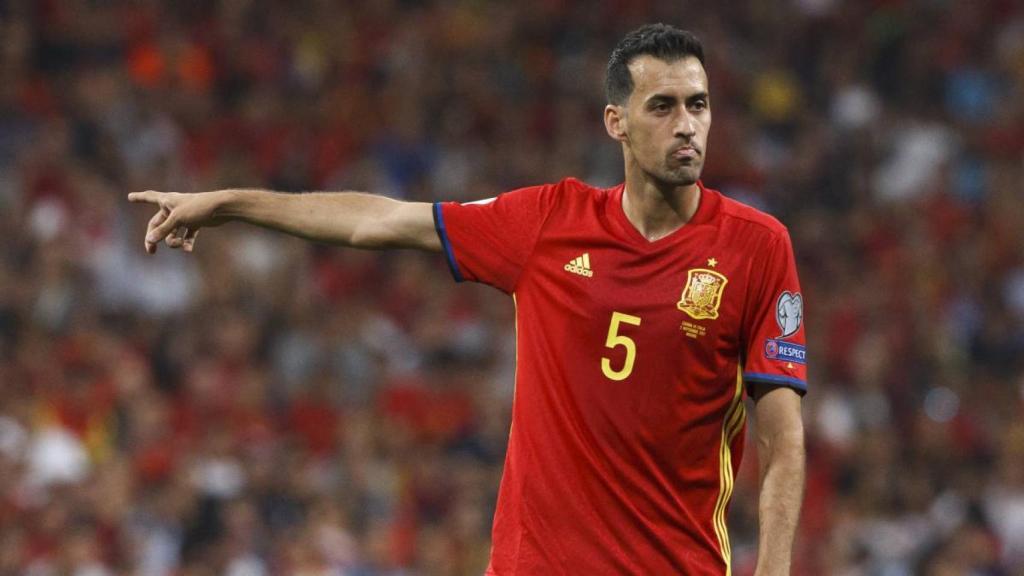 Sergio Busquets, en un partido de España.