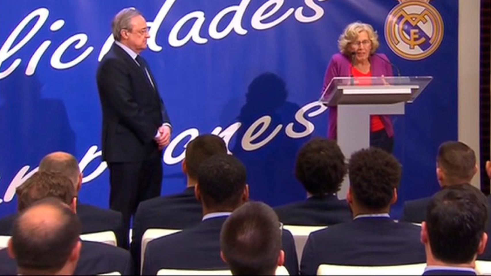 Florentino Pérez y Manuela Carmena